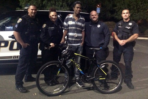 Teen with new bike.